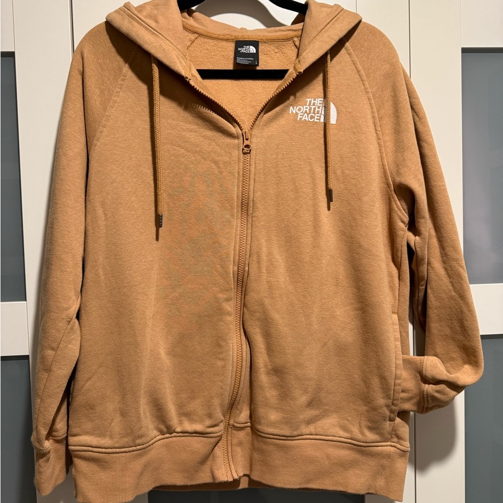 The North Face Camel Zip-Up Althleisure Beachy Hoodie